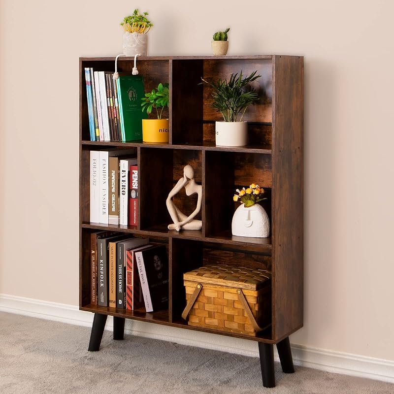 LEYAOYAO 3-Tier Mid-Century Cube Shelf