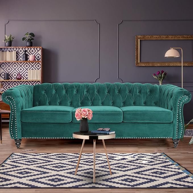ORRD Tufted Velvet Chesterfield, 3-Seater