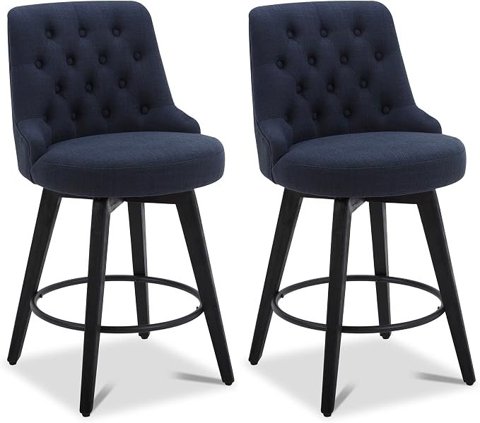 Watson & Whitely Performance-Fabric Swivel Stools