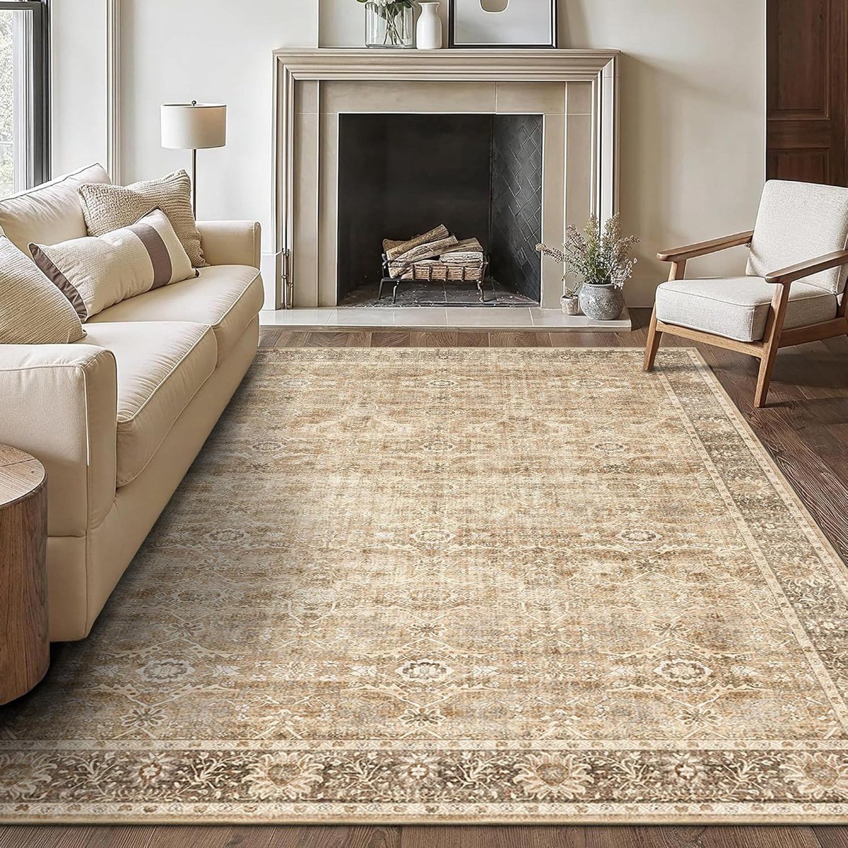 5&times;7 Vintage Distressed Washable Rug
